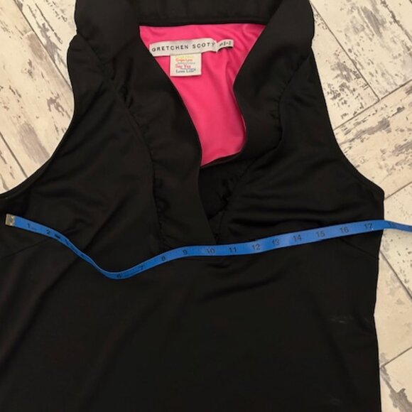 Gretchen Scott Sleeveless Ruffle Neck Top in Black - Picture 4 of 4
